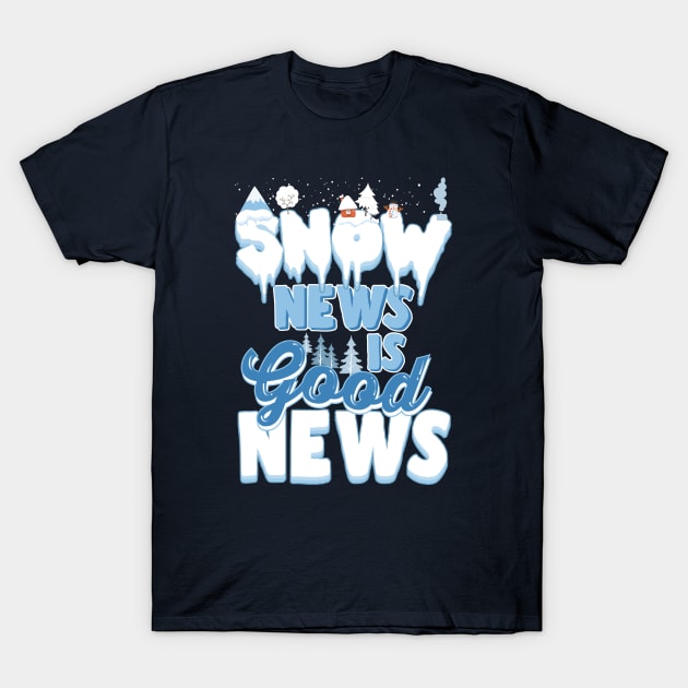 Winter Snowy Day Pun T-Shirt by 4Craig